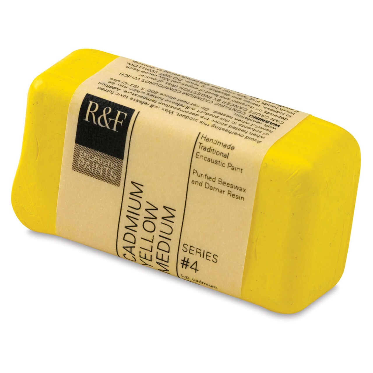 R&F Encaustic Paint Block - Cadmium Yellow Medium, 40 ml block